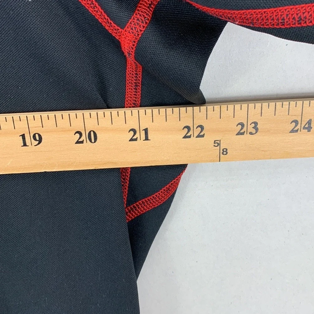 The North Face 1/4 Zip Fleece Pullover Jacket Mens Size L Black Red Outdoor Tech
